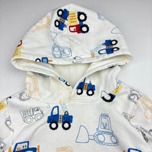 Load image into Gallery viewer, Boys Sprout, fleece lined hoodie sweater, marks front neck &amp; left sleeve, FUC, size 2,  
