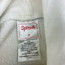 Load image into Gallery viewer, Boys Sprout, fleece lined hoodie sweater, marks front neck &amp; left sleeve, FUC, size 2,  