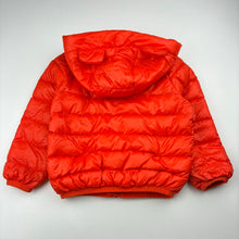 Load image into Gallery viewer, Boys orange, lightweight feather/down puffer jacket / coat, Winnie the Pooh, FUC, size 2,  