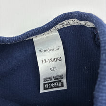 Load image into Gallery viewer, Unisex Bonds, ribbed zip wondersuit / zippy / romper, wash fade &amp; pilling, FUC, size 1,  