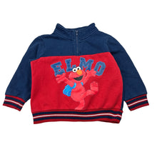 Load image into Gallery viewer, Boys SEASAME STREET, ELMO fleece lined sweater / jumper, wash fade, FUC, size 3,  