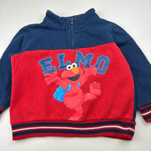 Load image into Gallery viewer, Boys SEASAME STREET, ELMO fleece lined sweater / jumper, wash fade, FUC, size 3,  