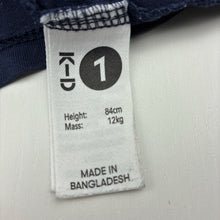 Load image into Gallery viewer, Girls KID, navy cotton long sleeve top, unicorn, GUC, size 1,  