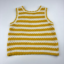 Load image into Gallery viewer, Girls Seed, knitted cotton vest, Sz: S, armpit to armpit: 30cm, EUC, size 4-5,  