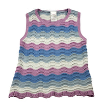 Load image into Gallery viewer, Girls Mango, knitted cotton vest / sleeveless top, GUC, size 7,  