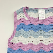 Load image into Gallery viewer, Girls Mango, knitted cotton vest / sleeveless top, GUC, size 7,  