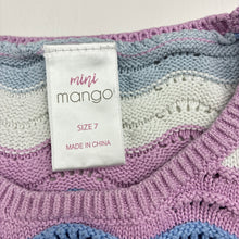 Load image into Gallery viewer, Girls Mango, knitted cotton vest / sleeveless top, GUC, size 7,  