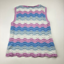 Load image into Gallery viewer, Girls Mango, knitted cotton vest / sleeveless top, GUC, size 7,  