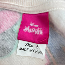 Load image into Gallery viewer, Girls Disney, Minnie Mouse fleece lined sweater / jumper, EUC, size 6,  