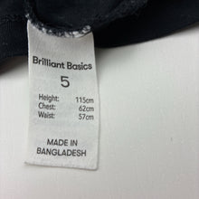 Load image into Gallery viewer, Unisex Brilliant Basics, black cotton long sleeve tee / top, EUC, size 5,  