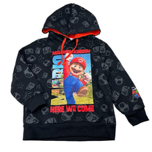 Load image into Gallery viewer, Boys Nintendo, SUPER MARIO BROS fleece lined hoodie sweater, EUC, size 6,  