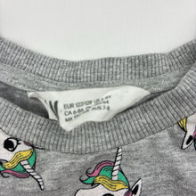 Load image into Gallery viewer, Girls H&amp;M, lightweight sweater / jumper, unicorns, GUC, size 7-8,  