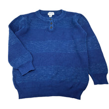 Load image into Gallery viewer, Boys Pumpkin Patch, blue marle knitted sweater / jumper, EUC, size 6,  
