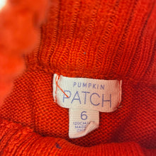 Load image into Gallery viewer, Boys Pumpkin Patch, orange &amp; white knitted cotton sweater / jumper, EUC, size 6,  