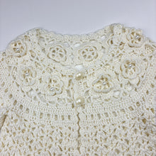 Load image into Gallery viewer, Girls cotton, knitted cardigan / top, no size, armpit to armpit: 27cm, shoulder to cuff: 20cm, GUC, size 3-4,  