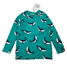 Load image into Gallery viewer, Boys Anko, green whale print long sleeve rashie / top, NEW, size 3,  