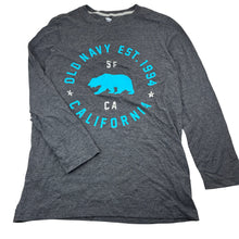 Load image into Gallery viewer, Boys Old Navy, grey marle long sleeve t-shirt, EUC, size 14-16,  