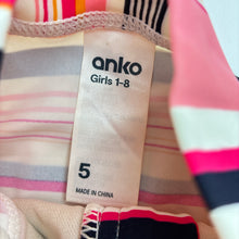 Load image into Gallery viewer, Girls Anko, striped swim one-piece, FUC, size 5,  