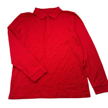 Load image into Gallery viewer, Boys Target, red cotton long sleeve polo shirt, EUC, size 12,  
