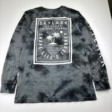 Load image into Gallery viewer, Boys Skylark, grey cotton tie-dye long sleeve t-shirt, GUC, size 12,  