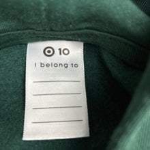 Load image into Gallery viewer, Unisex Target, green fleece lined zip hoodie sweater, GUC, size 10,  