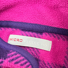 Load image into Gallery viewer, Girls checked, pink microfleece sweater / lightweight jacket, GUC, size 5,  