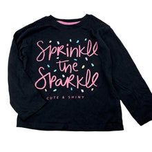 Load image into Gallery viewer, Girls Mango, black cotton long sleeve t-shirt, GUC, size 6,  