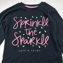 Load image into Gallery viewer, Girls Mango, black cotton long sleeve t-shirt, GUC, size 6,  