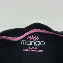 Load image into Gallery viewer, Girls Mango, black cotton long sleeve t-shirt, GUC, size 6,  