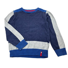 Load image into Gallery viewer, Boys Peter Morrissey, blue grey colour block knit sweater, wash fade, FUC, size 5,  
