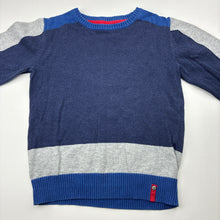 Load image into Gallery viewer, Boys Peter Morrissey, blue grey colour block knit sweater, wash fade, FUC, size 5,  