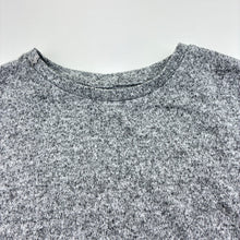 Load image into Gallery viewer, Girls grey, lightweight knit top, no labels, armpit to armpit: 38cm, shoulder to cuff: 37cm, GUC, size 7-8,  