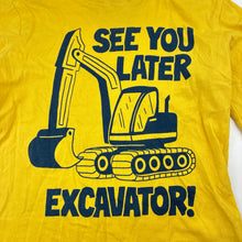Load image into Gallery viewer, Boys Anko, yellow cotton long sleeve t-shirt, digger, EUC, size 7,  