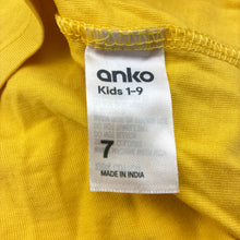 Load image into Gallery viewer, Boys Anko, yellow cotton long sleeve t-shirt, digger, EUC, size 7,  