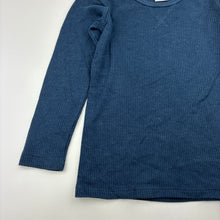 Load image into Gallery viewer, Unisex Anko, navy ribbed cotton blend long sleeve t-shirt, GUC, size 3-4,  