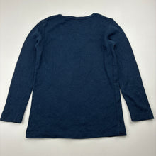 Load image into Gallery viewer, Unisex Anko, navy ribbed cotton blend long sleeve t-shirt, GUC, size 3-4,  