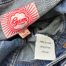 Load image into Gallery viewer, Girls Gum, blue distressed denim biker style jacket, GUC, size 14,  