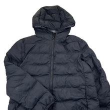 Load image into Gallery viewer, Unisex Uniqlo, black hooded puffer jacket, EUC, size 11-12,  