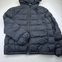 Load image into Gallery viewer, Unisex Uniqlo, black hooded puffer jacket, EUC, size 11-12,  