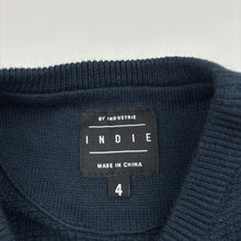 Load image into Gallery viewer, Boys Indie, navy cotton knit sweater, EUC, size 4,  