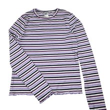 Load image into Gallery viewer, Girls Anko, purple striped long sleeve t-shirt, EUC, size 12,  