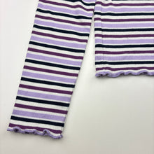 Load image into Gallery viewer, Girls Anko, purple striped long sleeve t-shirt, EUC, size 12,  