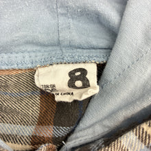 Load image into Gallery viewer, Boys Cotton On, blue and brown checked hooded top, GUC, size 8,  