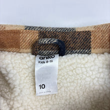 Load image into Gallery viewer, Boys Anko, checked fleece lined shacket / jacket, EUC, size 10,  