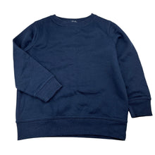 Load image into Gallery viewer, Unisex navy, fleece lined sweater / jumper, no labels, armpit to armpit: 38cm, shoulder to cuff: 39cm, GUC, size 5-6,  