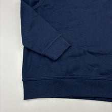 Load image into Gallery viewer, Unisex navy, fleece lined sweater / jumper, no labels, armpit to armpit: 38cm, shoulder to cuff: 39cm, GUC, size 5-6,  