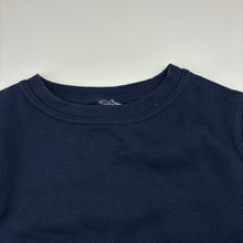 Load image into Gallery viewer, Unisex navy, fleece lined sweater / jumper, no labels, armpit to armpit: 38cm, shoulder to cuff: 39cm, GUC, size 5-6,  