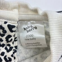 Load image into Gallery viewer, Girls Baby Berry, animal print fleece lined sweater / jumper, GUC, size 0000,  