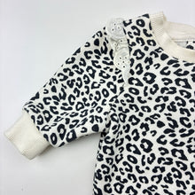 Load image into Gallery viewer, Girls Baby Berry, animal print fleece lined sweater / jumper, GUC, size 0000,  