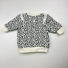 Load image into Gallery viewer, Girls Baby Berry, animal print fleece lined sweater / jumper, GUC, size 0000,  